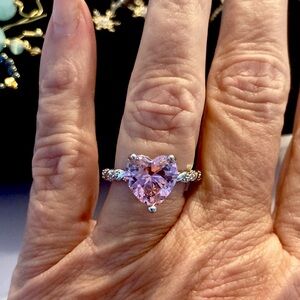 Ring Pink Cz and Sterling